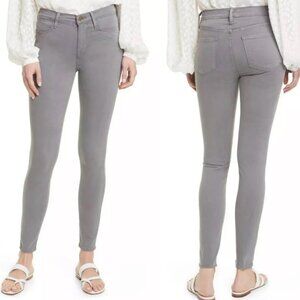 FRAME Le High Skinny Satine Jeans Grey Size 27 EUC